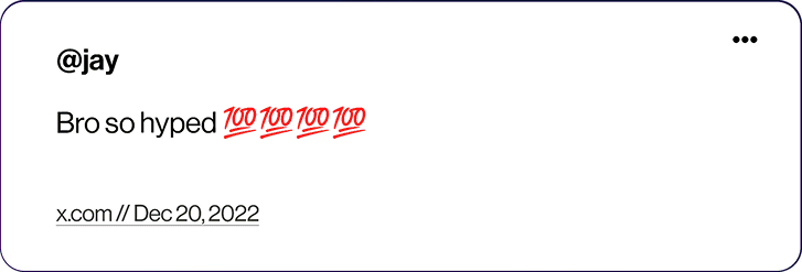 @jay post: Bro so hyped, x.com, Dec 20, 2022